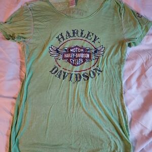 Harley-Davidson Green Graphic T-Shirt
